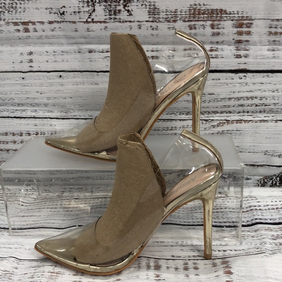 Miss Heel Clear and Gold Heels - Picture 11 of 12